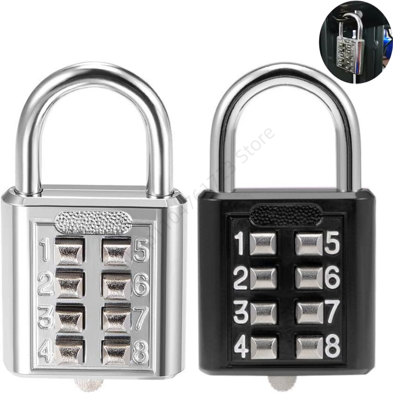 Smart Garden Gate Lock - Combinaison de 8 chiffres bouton extérieur