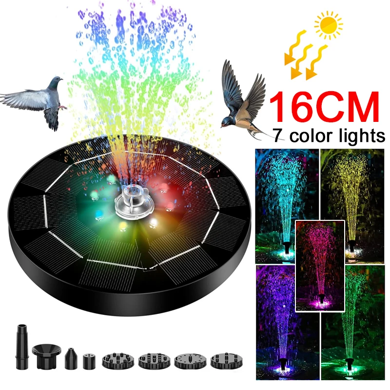 Smart Garden Light Camera - Lampe de fontaine rotative solaire à