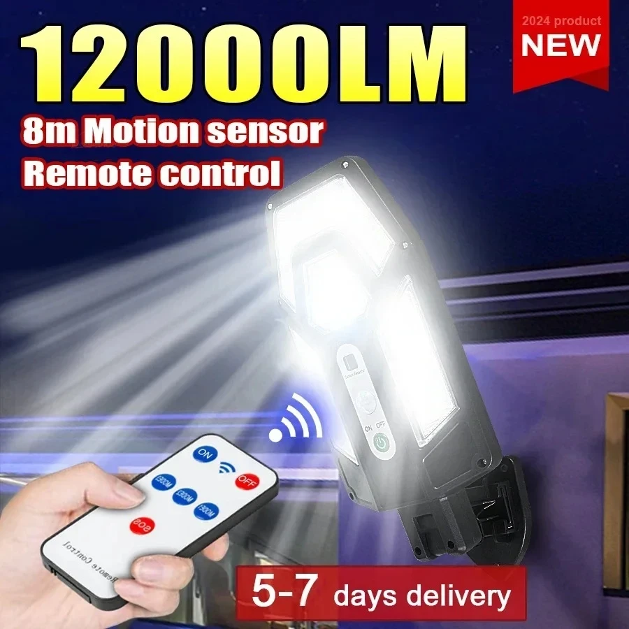 Smart Garden Light Camera - 12000LM lampe murale solaire puissante avec