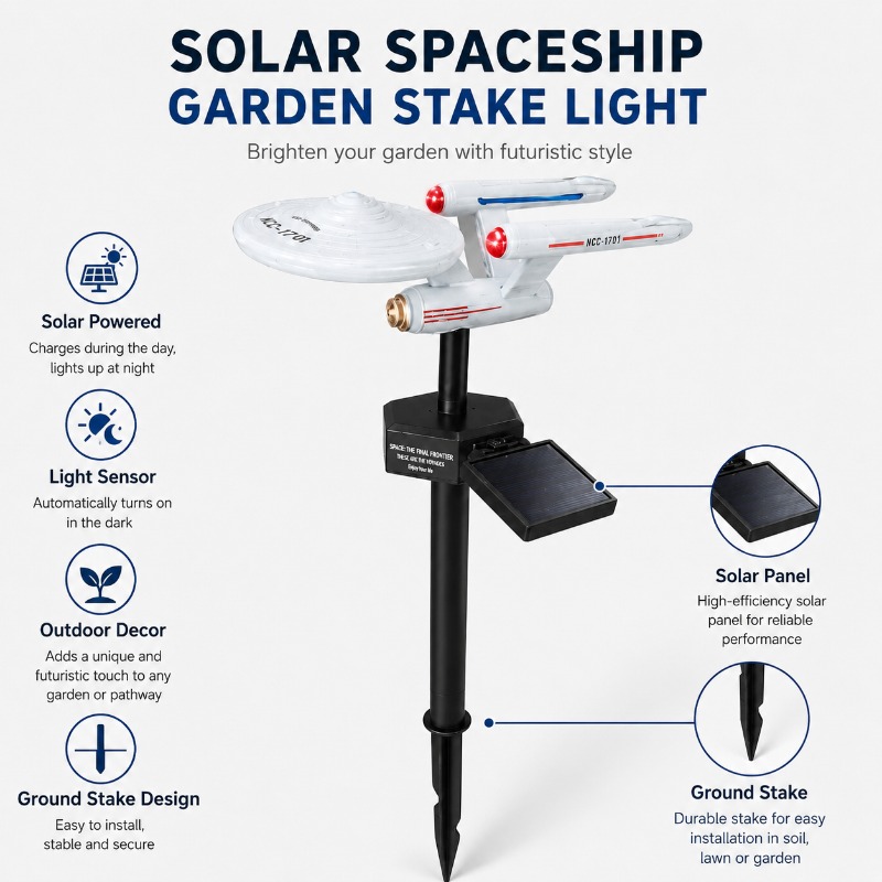 Smart Garden Light Camera - Lampe solaire de jardin Star Trek