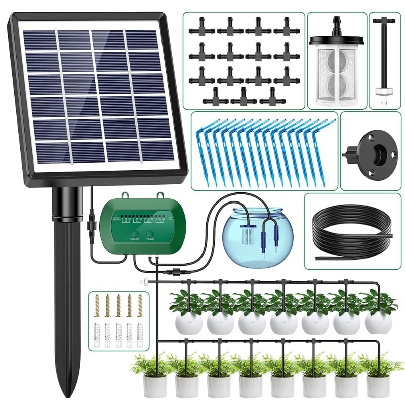 Smart Garden Water - Kit d'irrigation solaire Intelligent 6V 2W,