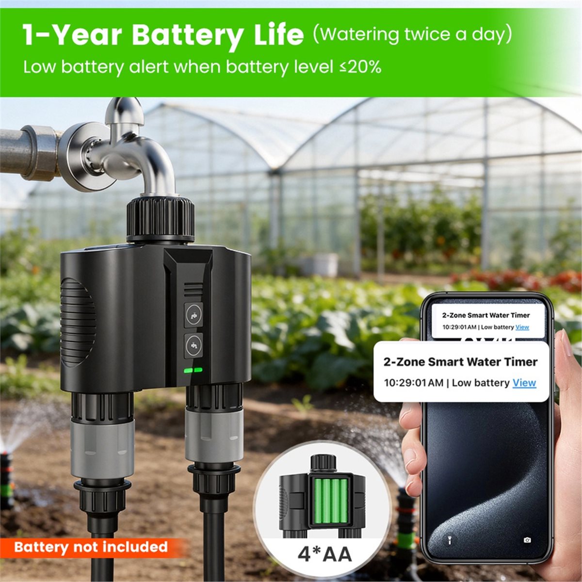Smart Garden Water - Y17A 1 Ensemble Minuteur d'arrosage WiFi