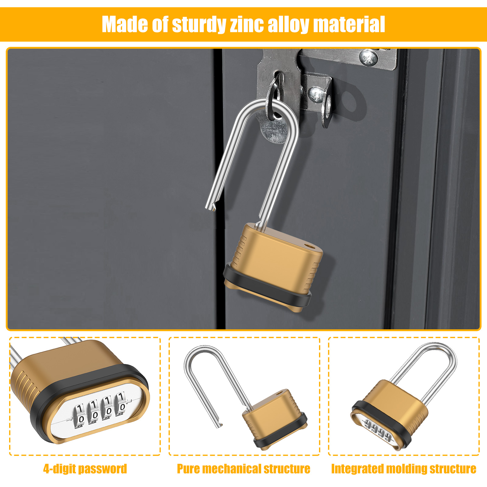 Cadenas à combinaison 4 chiffr - Smart Garden Gate Lock avis et prix