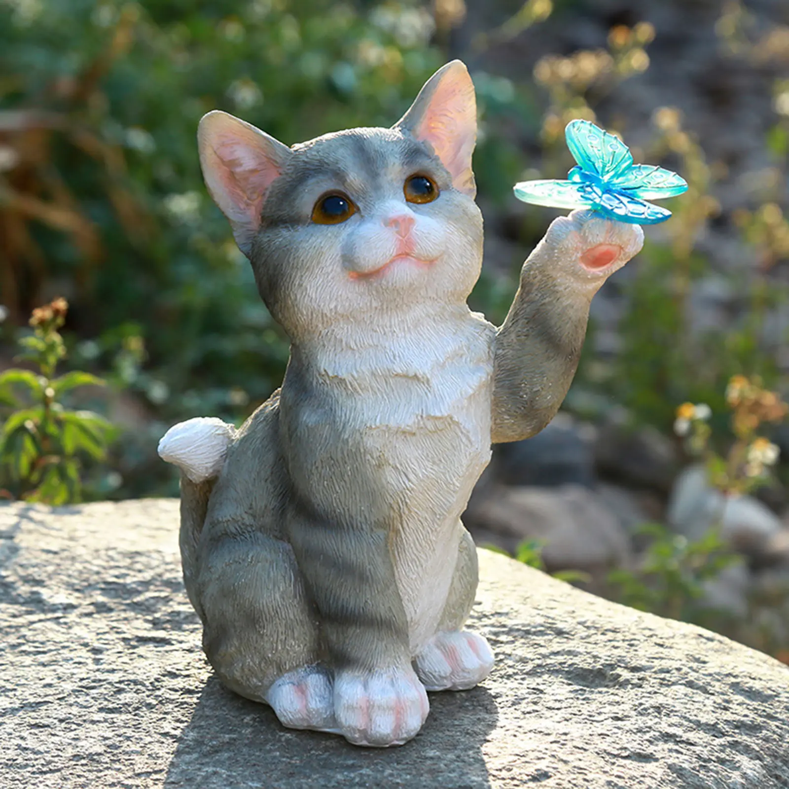 Sculpture de chat en plein air - Smart Garden Light Camera avis et prix