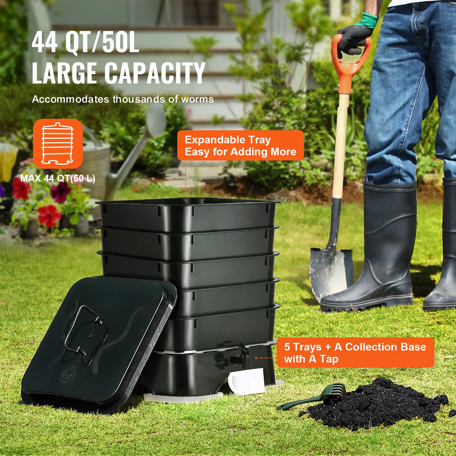 Compositeur de vers à 5 platea - Composting Kit Indoor avis et prix